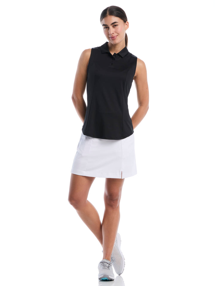 Women's Sleeveless Solid Polo