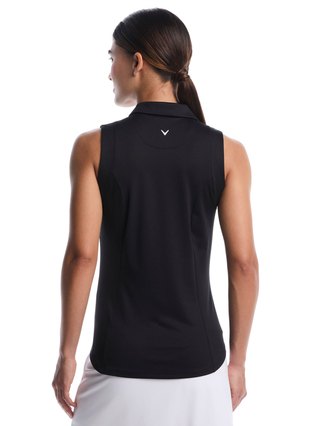 Women's Sleeveless Solid Polo