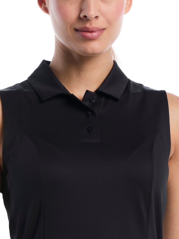 Women's Sleeveless Solid Polo