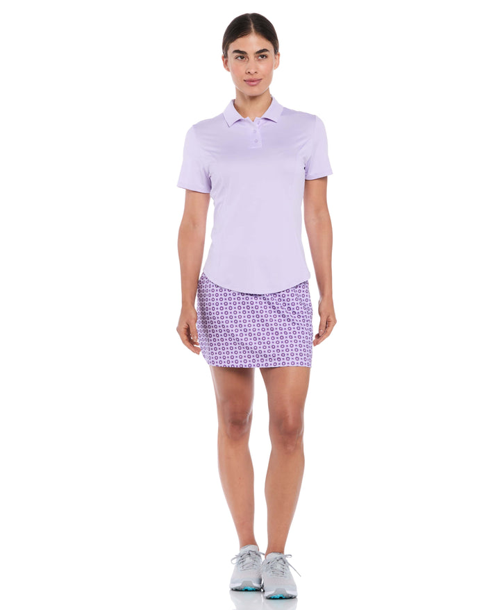 Women's Solid Short Sleeve Performance Golf Polo (Pastel Lilac) 