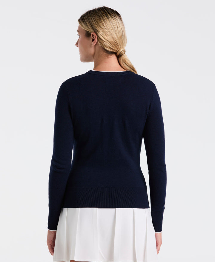 Solid Pullover Sweater (Black Iris) 