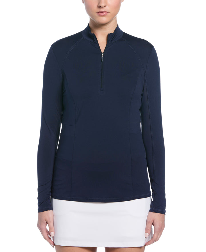 Solid Sun Protection Golf Shirt (Peacoat) 