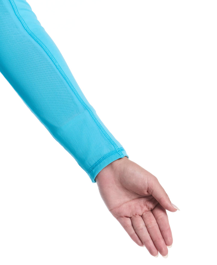 Solid Sun Protection Golf Shirt (Blue Atoll) 