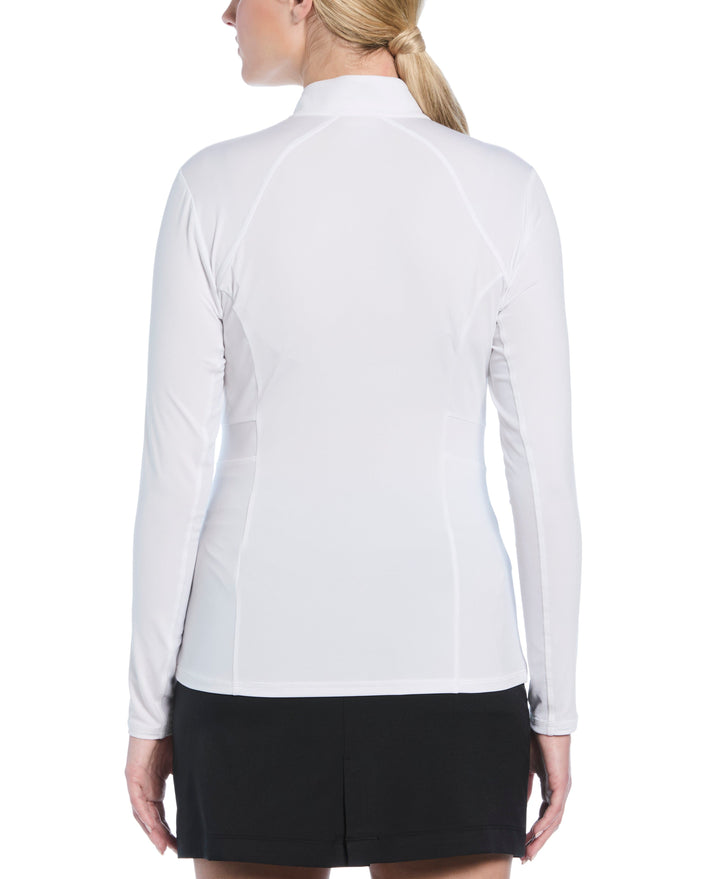 Solid Sun Protection Golf Shirt (Bright White) 
