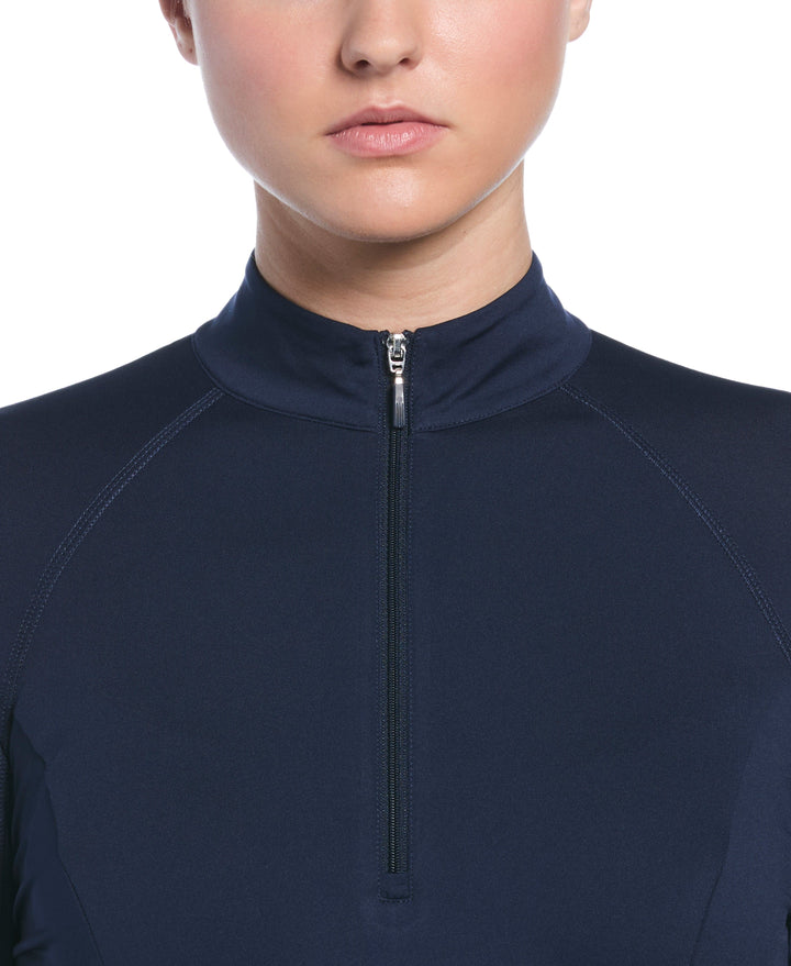 Solid Sun Protection Golf Shirt (Peacoat) 