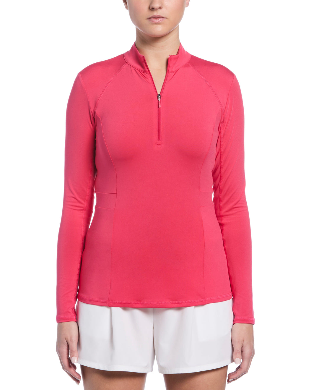 Solid Sun Protection Golf Shirt (Raspberry) 