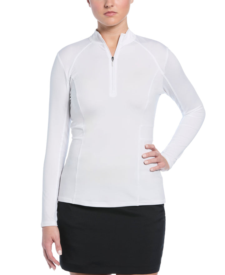 Solid Sun Protection Golf Shirt (Bright White) 