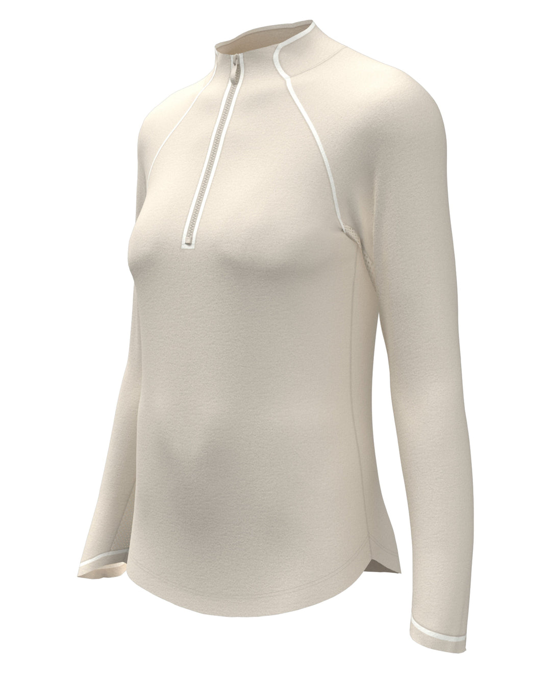 Solid Long Sleeve Tennis Shirt with Sun Protection (Silver Birch) 