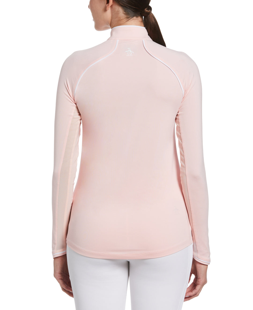 Solid Long Sleeve Tennis Shirt with Sun Protection (First Blush) 