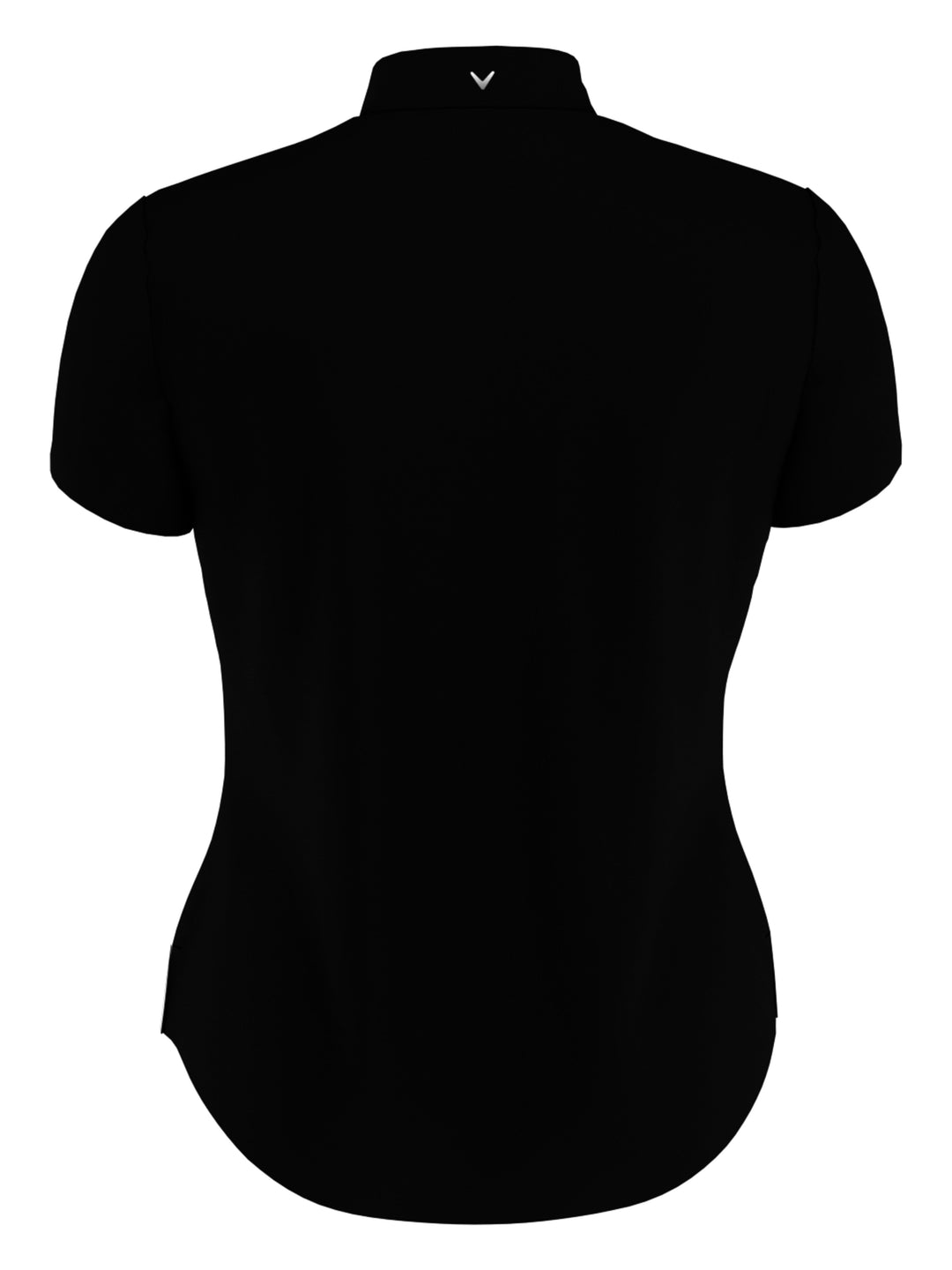Womens Solid V-Neck Tee (Caviar) 