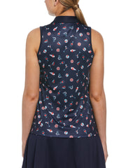 Summer Fun Print Golf Polo (Peacoat) 