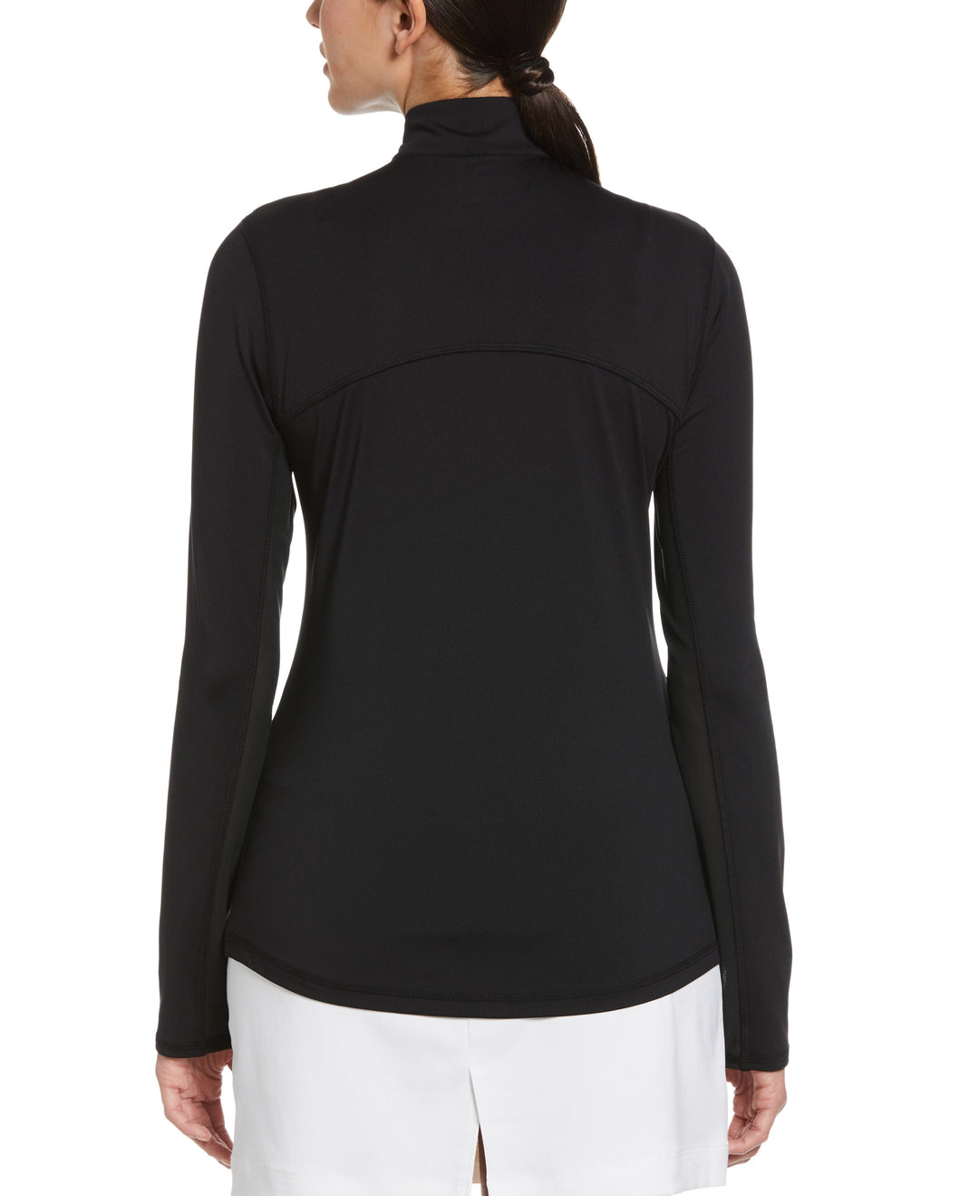 Sun Protection Quarter Zip Golf Shirt (Caviar) 