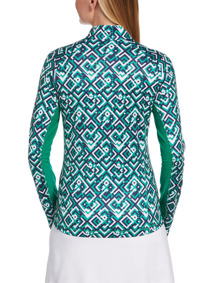 Women's Swing Tech Geo Print Sun Shirt