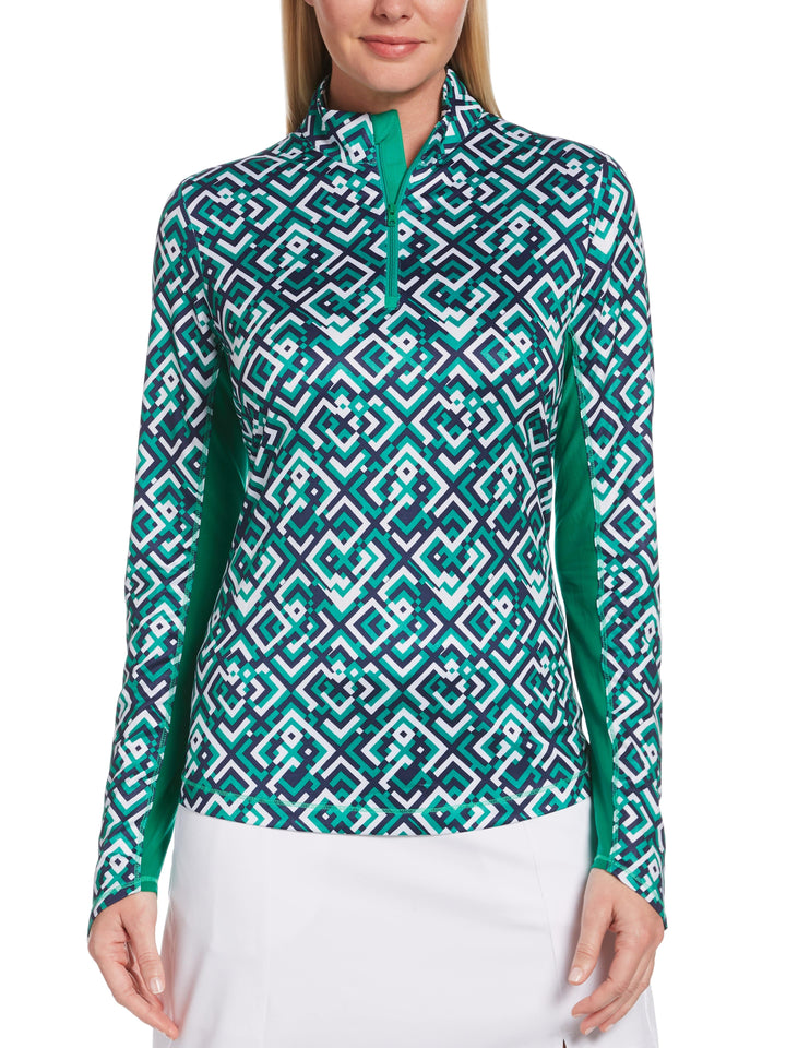 Women's Swing Tech Geo Print Sun Shirt