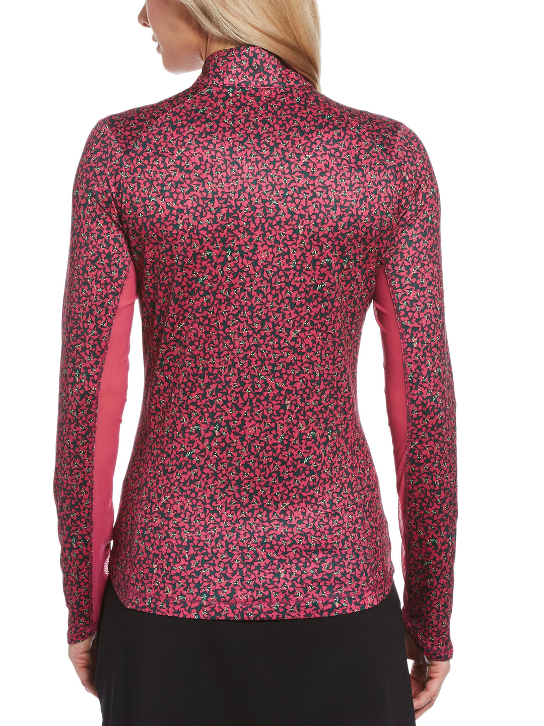 Women's Swing Tech™ Mini Floral Print Sun Protection Quarter Zip Golf Pullover