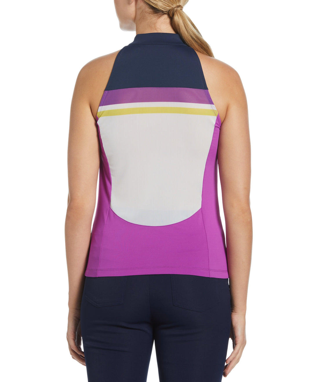 Women's Tennis Halter Tank  (Purple Cactus Flower) 