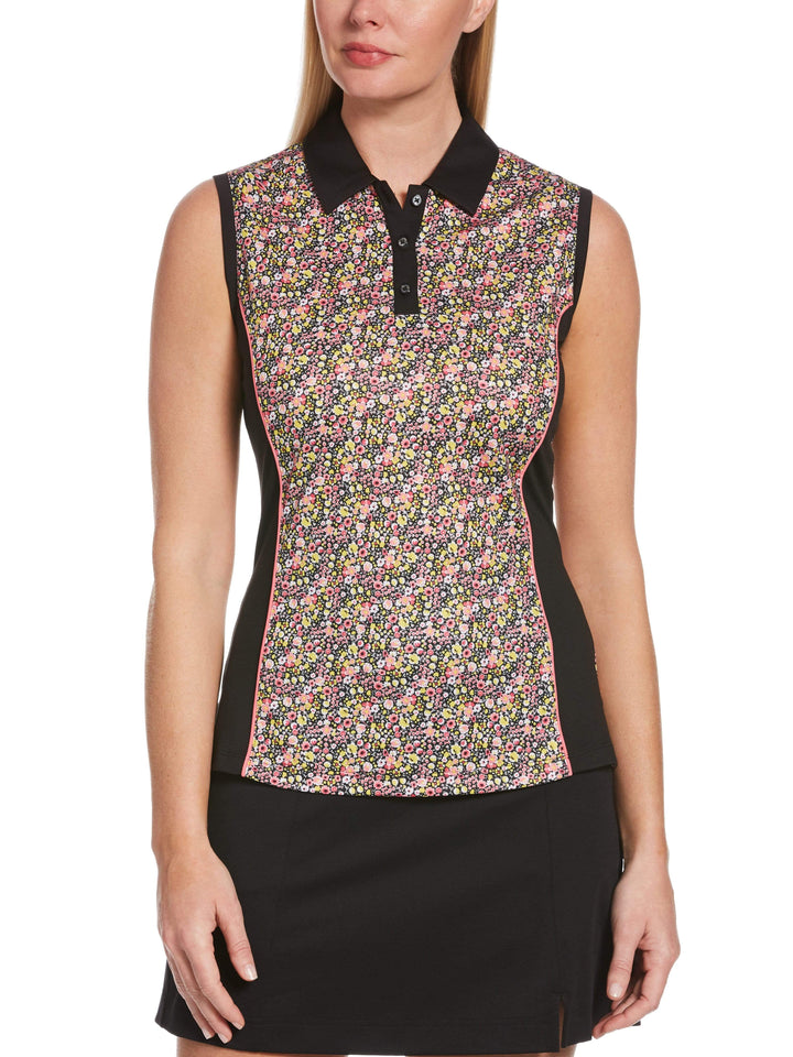 Women's Tiny Floral Print Polo