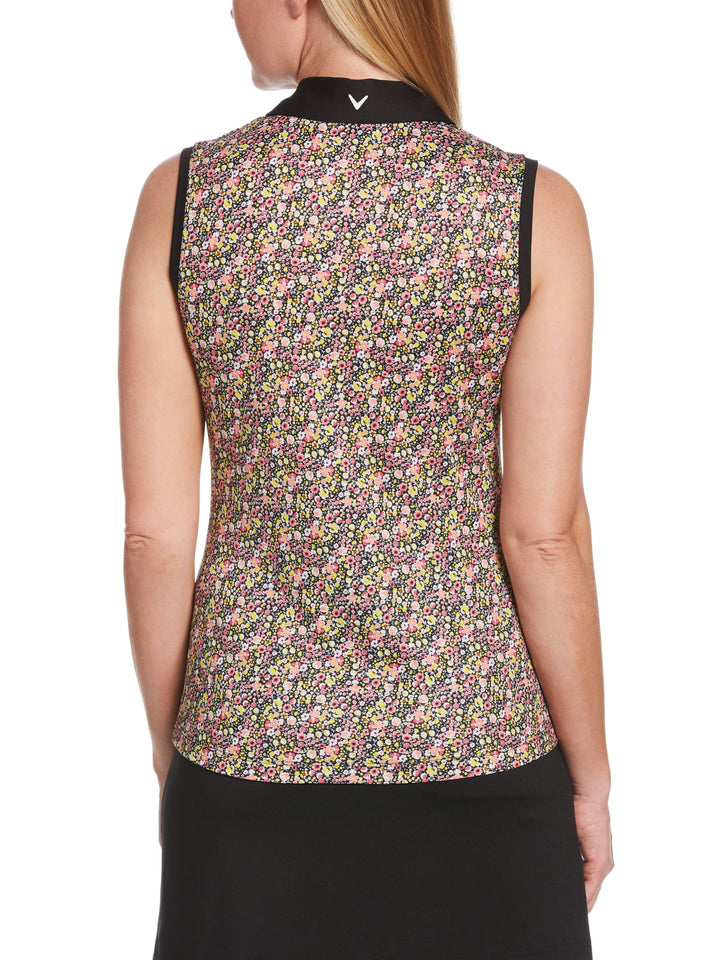 Women's Tiny Floral Print Polo