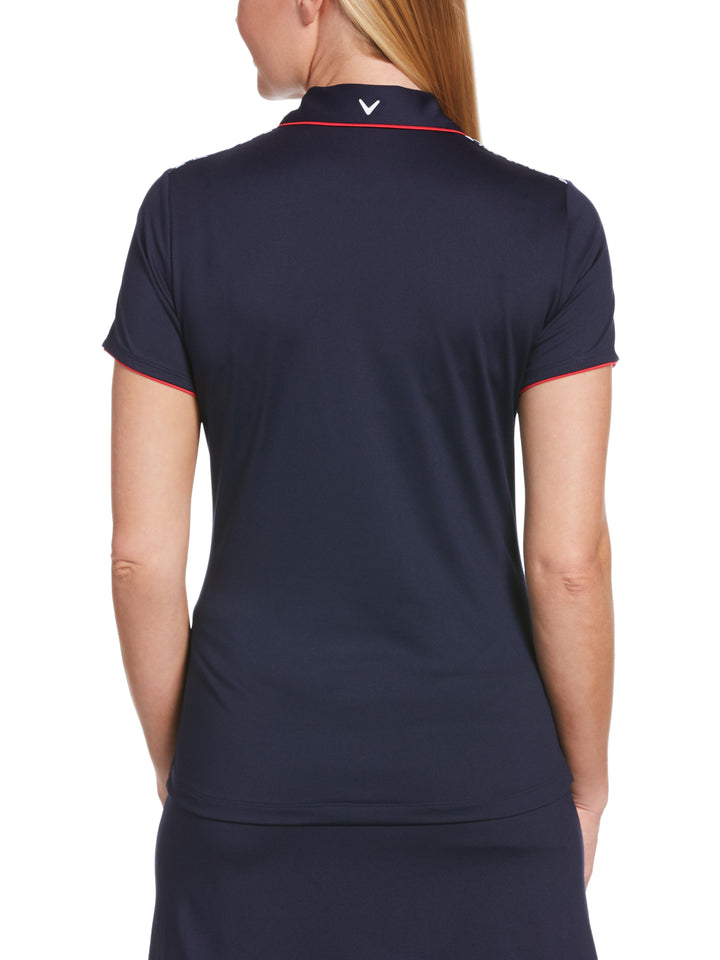 Women's Tropical Floral Print Polo