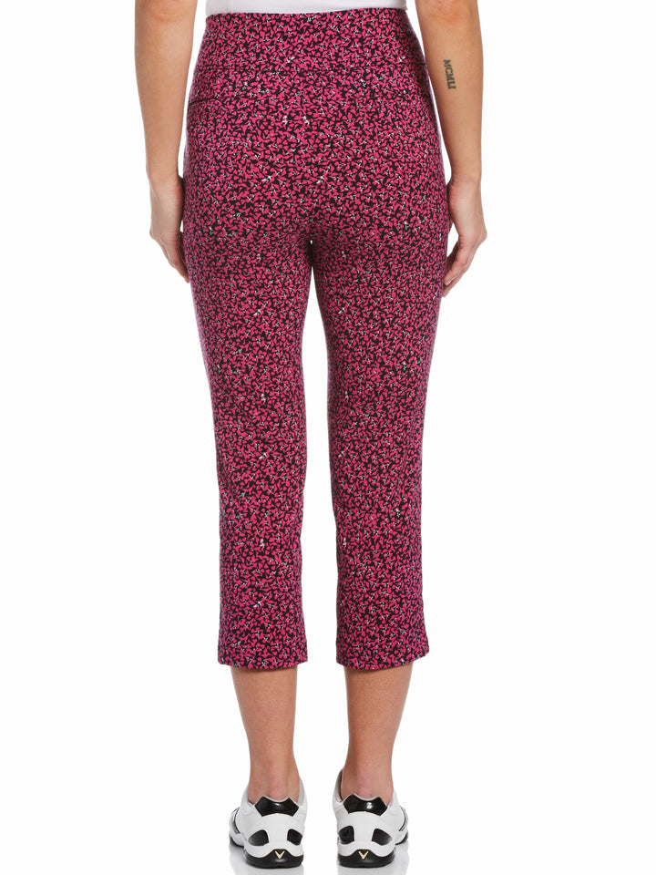 Women's TrueSculpt™ Mini Allover Floral Print Capri Golf Pant