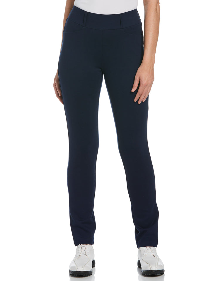 Womens TrueSculpt™ Tech Pull On Knit Golf Pant (Peacoat) 