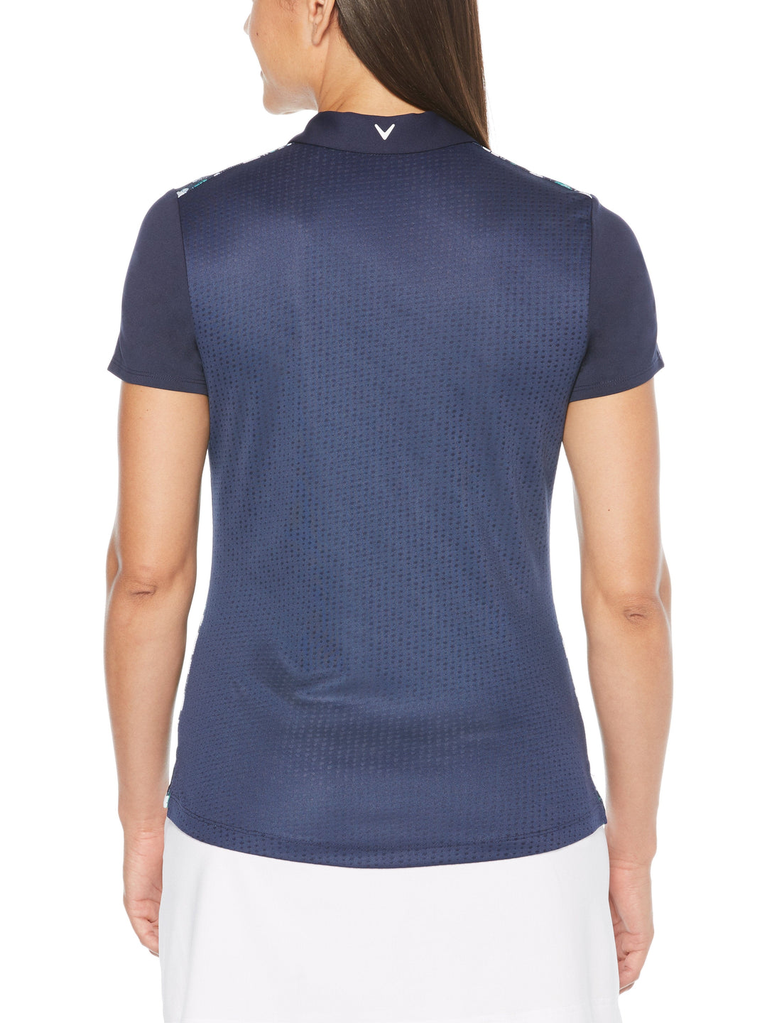 Women's Ventilated Mini Floral Print Polo