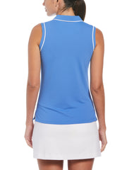 Veronica Sleeveless Golf Polo Shirt (Nebulas Blue) 