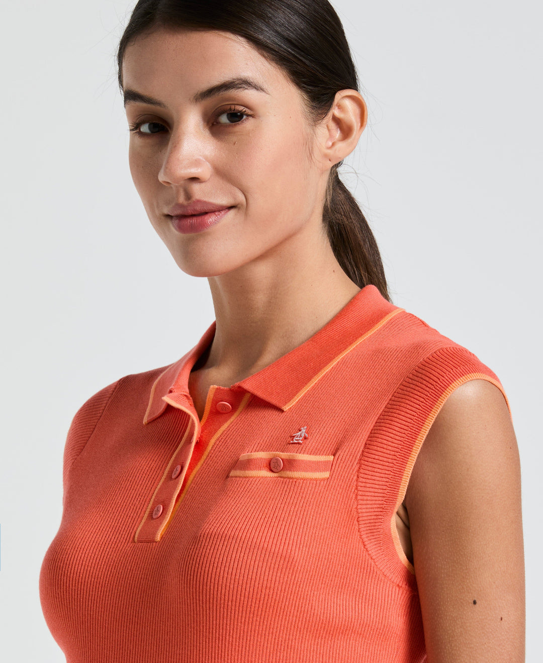 Waist Length Golf Sweater (Coral Quartz) 