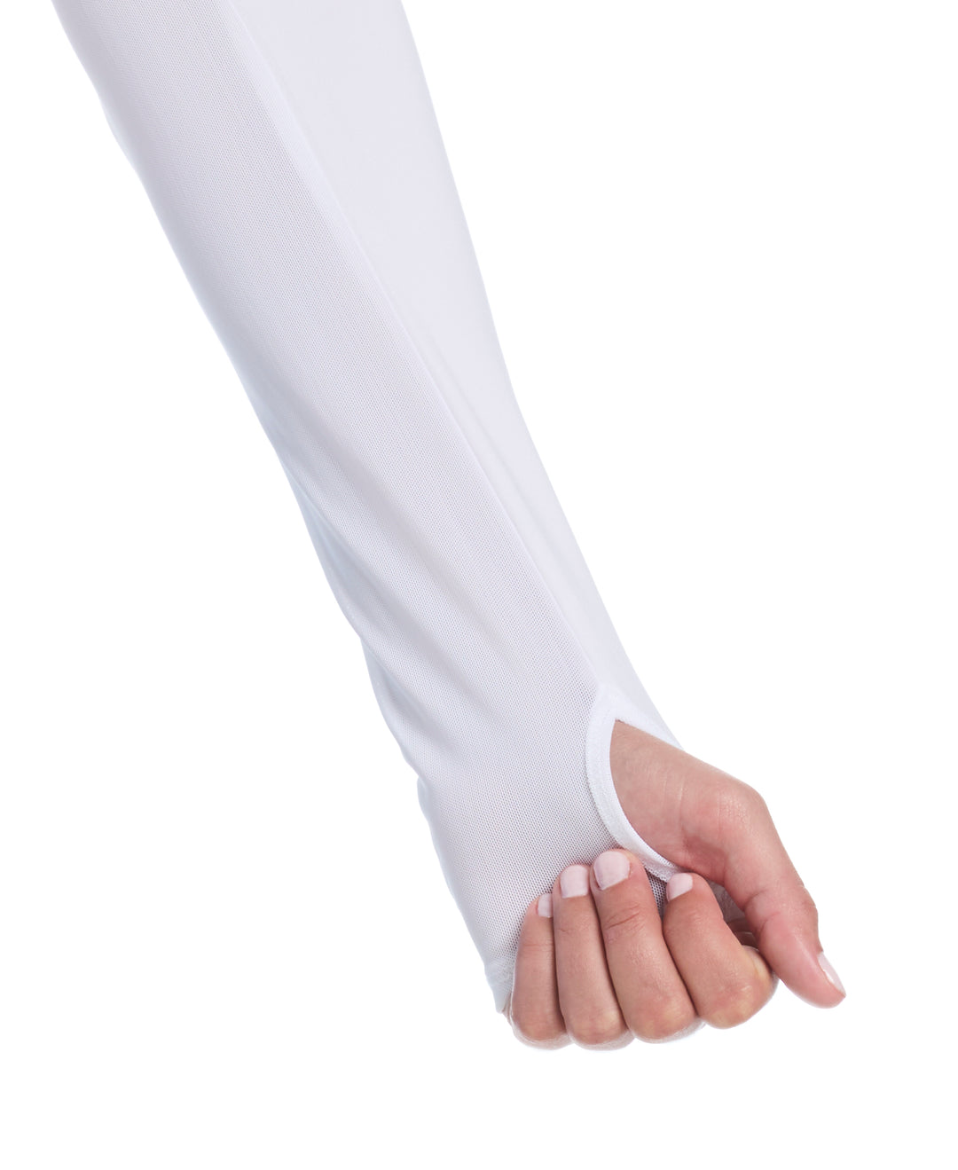 Waist Length Sun Protection Golf Shirt (Bright White) 