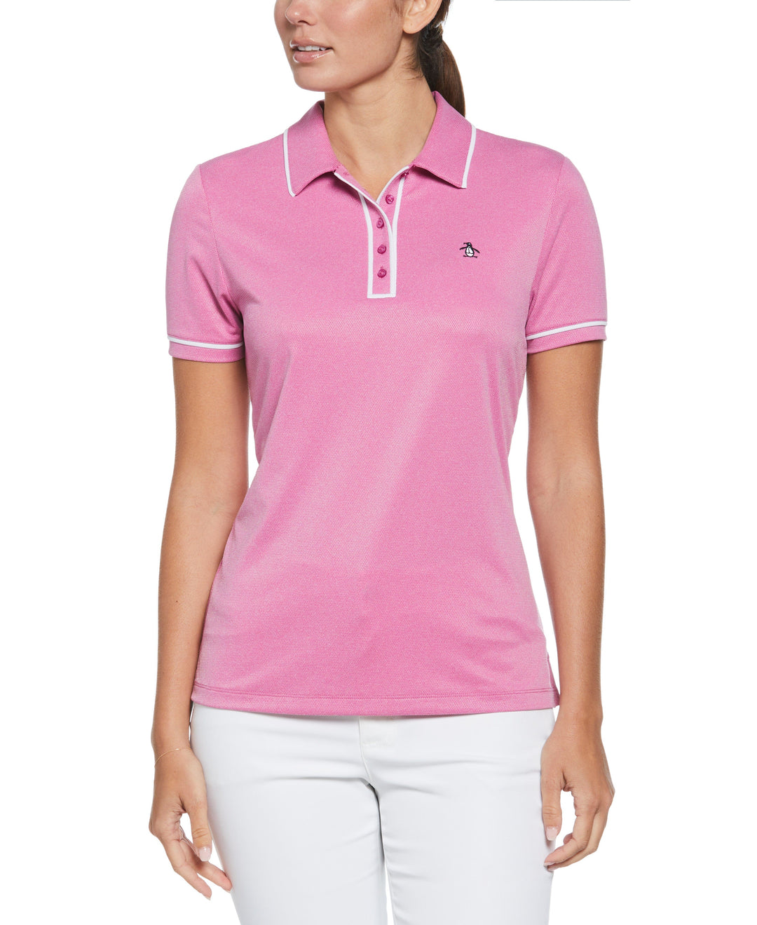 Womens Veronica Golf Polo Shirt (Fuchsia Red) 