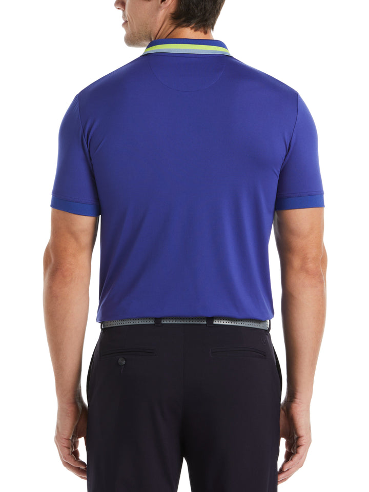 X Series Ombre Chev Print Polo (Clematis Blue) 