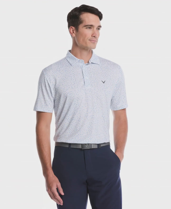 Men's Confetti Floral Print Golf Polo