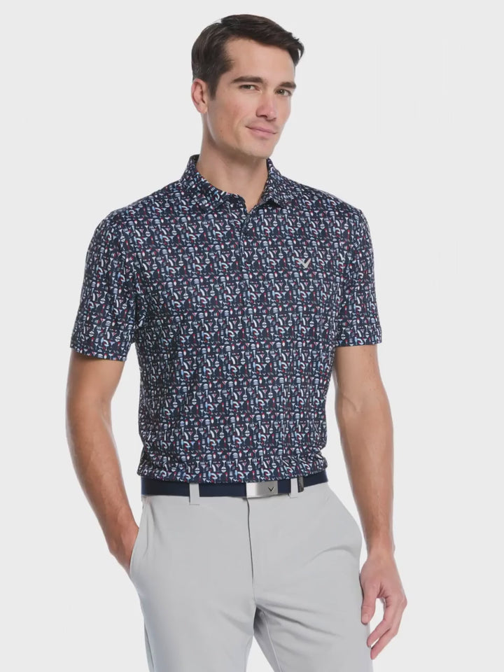 Men's Cocktail Print Polo