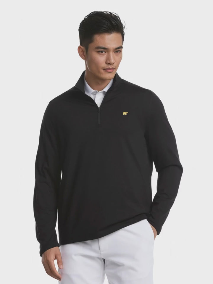 Men's Quarter Zip Fleece Golf Pullover