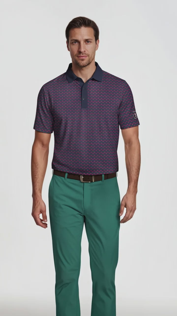 Men's Azalea Geo Print Polo