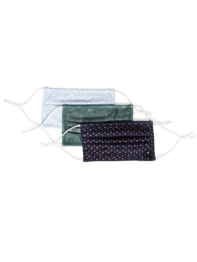 Assorted Print 3 Pack Pleated Face Mask