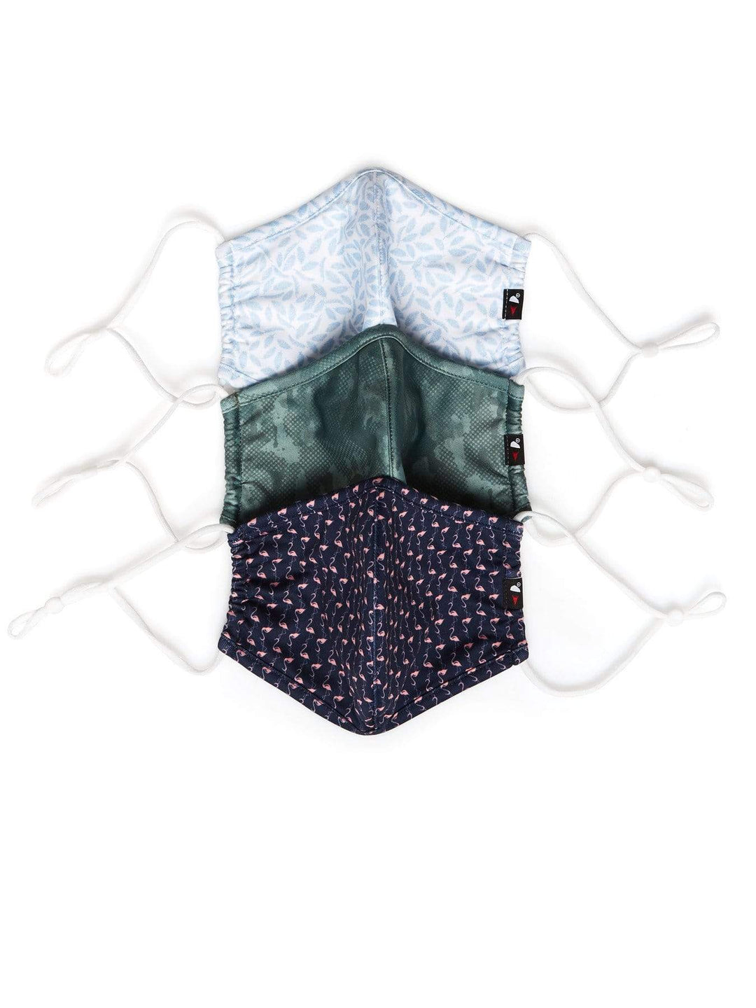 Assorted Print 3 Pack Rounded Face Mask