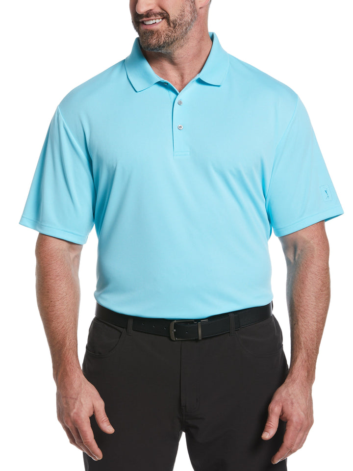 Big & Tall Airflux Solid Mesh Golf Polo (Bluefish) 