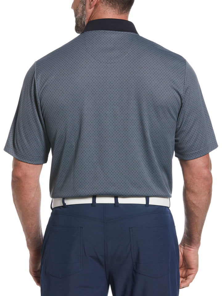 Big & Tall Argyle Jacquard Print Golf Polo (Caviar) 