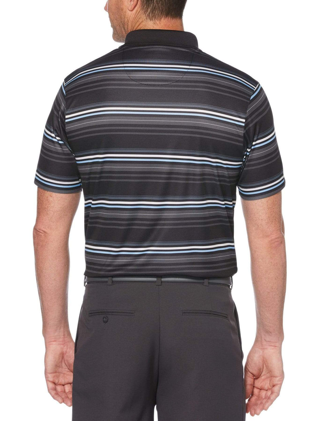 Big & Tall Bold Stripe Geo Print Polo