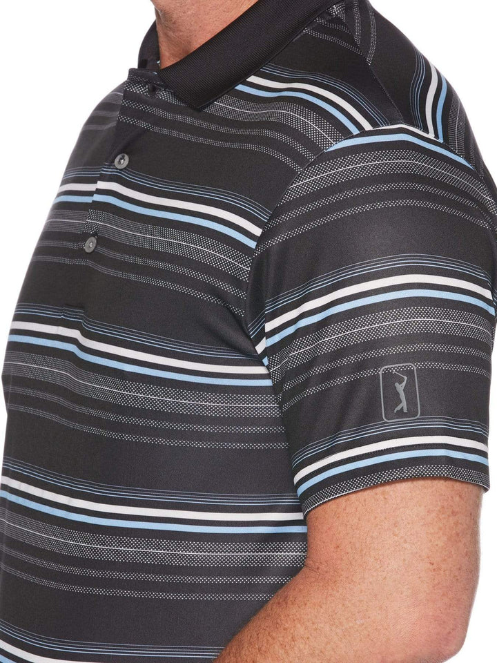 Big & Tall Bold Stripe Geo Print Polo