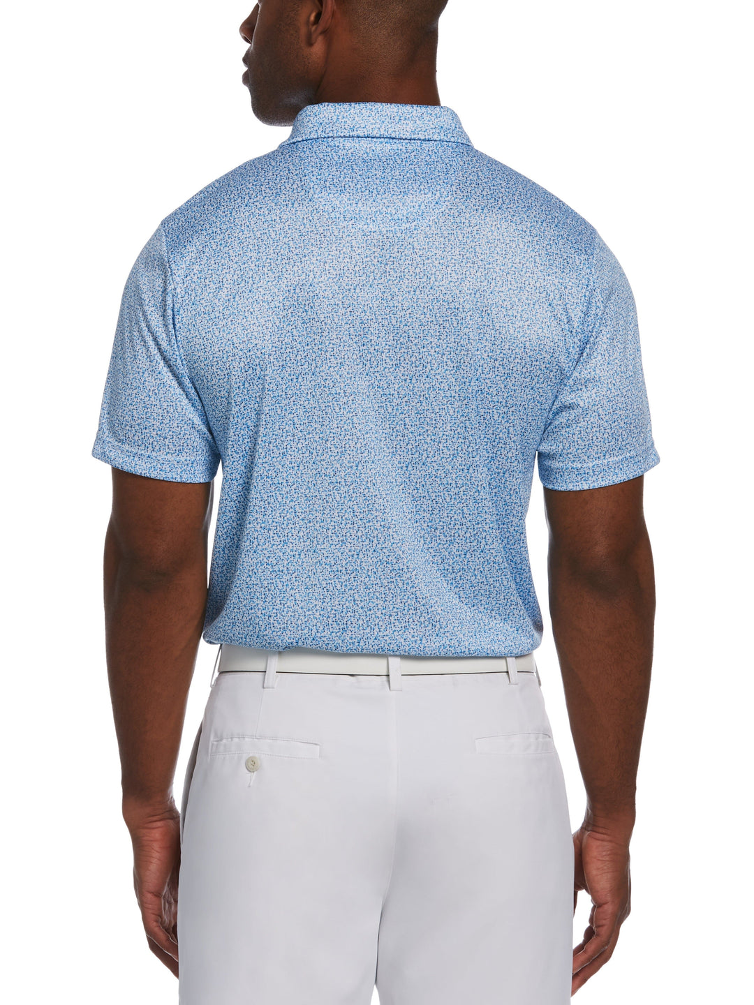 Big & Tall Micro Geo Print Golf Polo