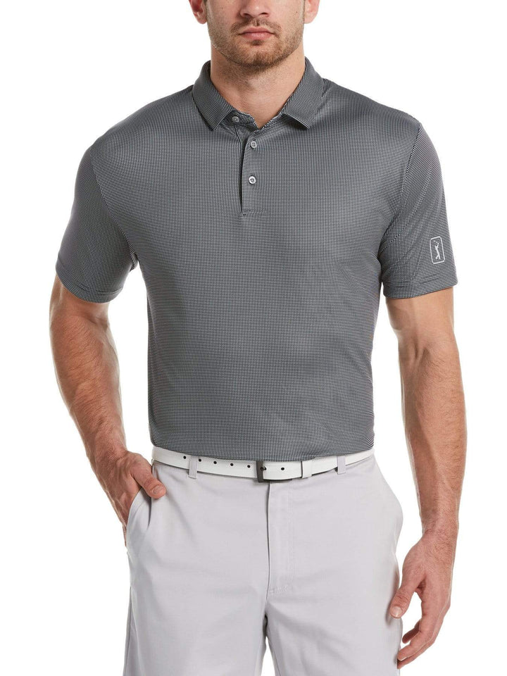 Big & Tall Mini Gingham Print Polo