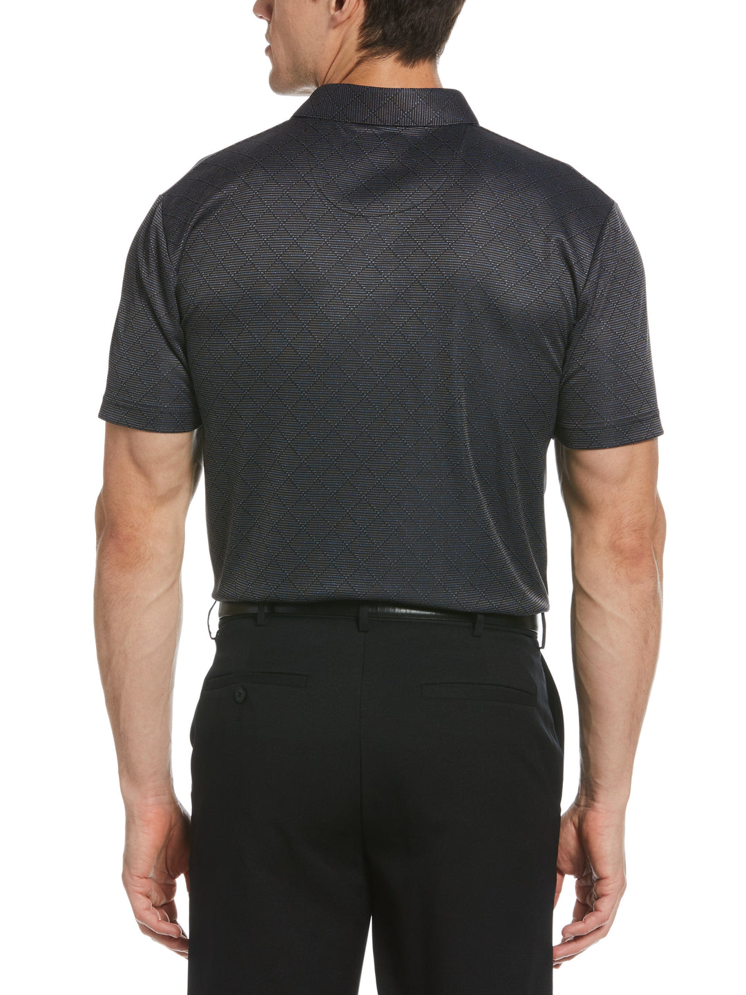 Big & Tall Space Dye Argyle Jacquard Golf Polo