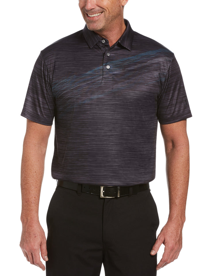 Big & Tall Textured Print Golf Polo