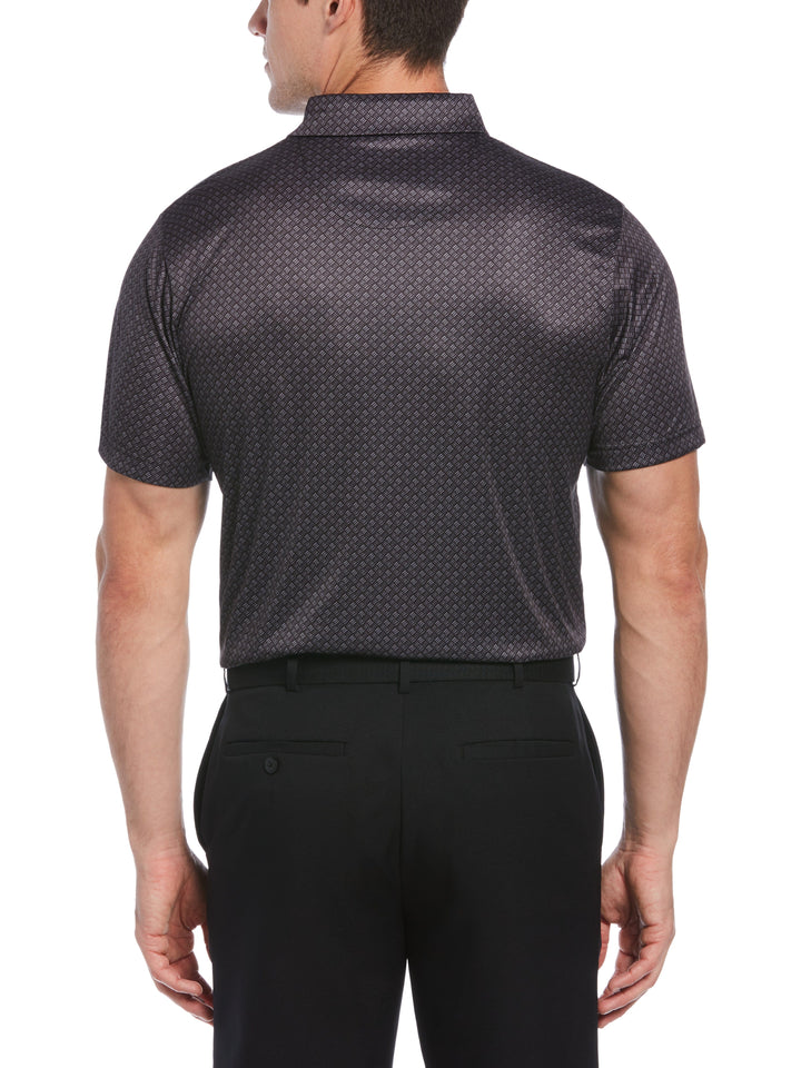 Big & Tall Water Color Geo Print Golf Polo