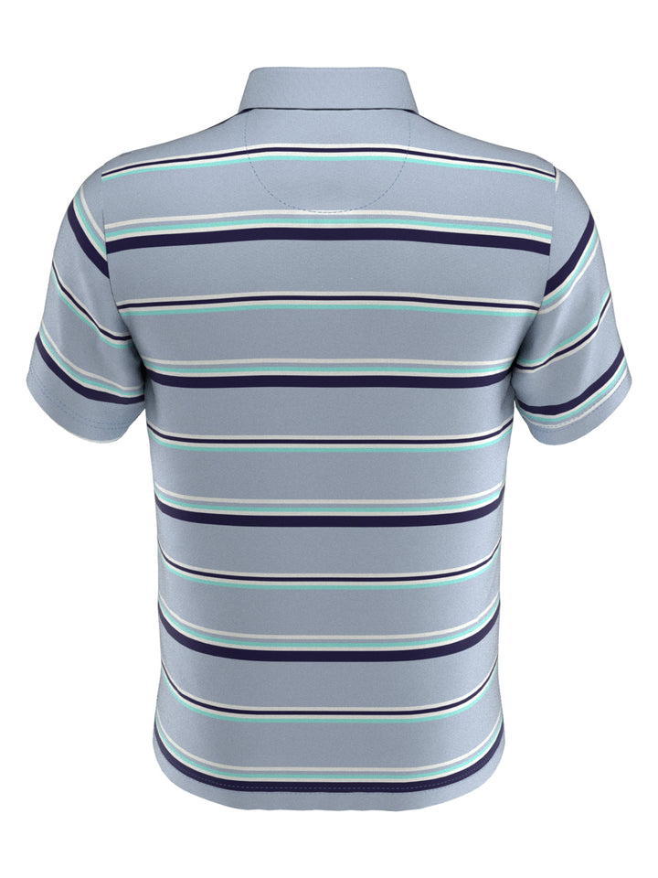 Boy's Allover Stripe Golf Polo
