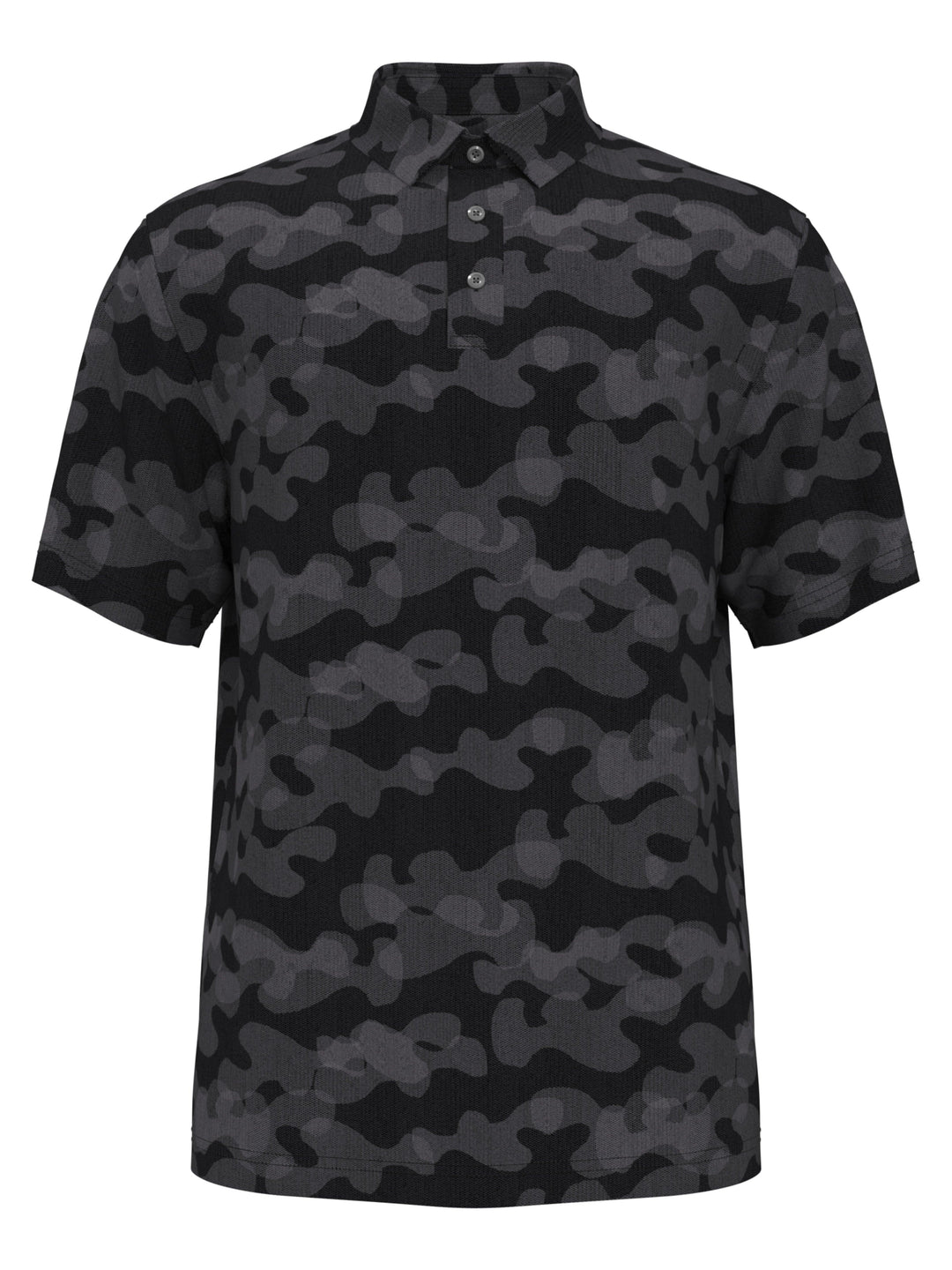 Boys Camo Print Herringbone Golf Polo