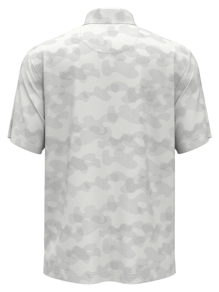 Boys Camo Print Herringbone Golf Polo