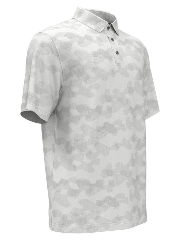 Boys Camo Print Herringbone Golf Polo